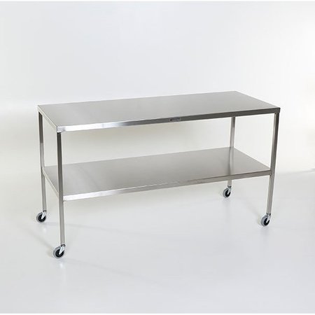 MIDCENTRAL MEDICAL SS Instrument Table with Shelf 24” W x 60” L x 34” H MCM508